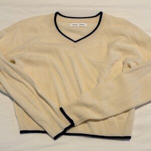 Samsoe Samsoe Cream V-Neck Sweater